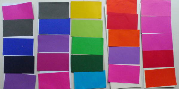 Farbflächen, rechteckig, im Rechteck angeordnez