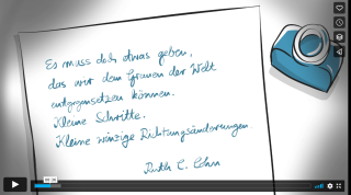 Bild aus dem TZI-Film, handschriftlches Dokument