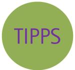 Text Tipps steht in Kreisgrafik